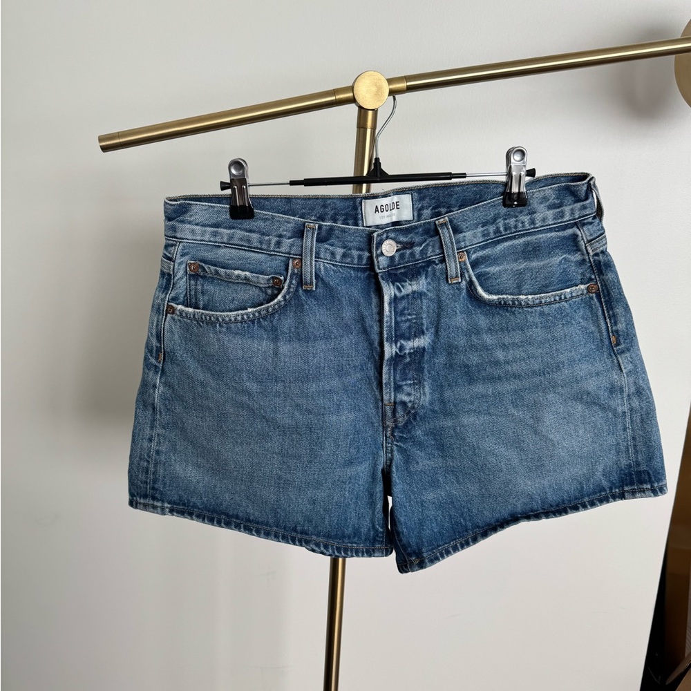 Agolde Women's Blue Denim Jean Shorts